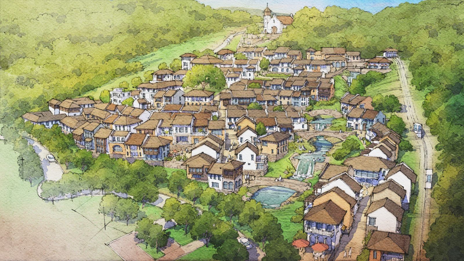 Village concept sketch